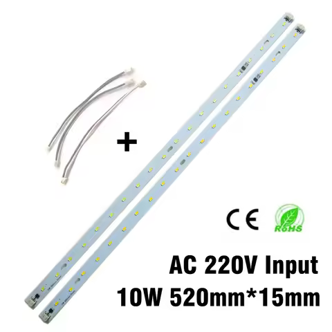 220V 10W High Brightness 5730 LED Bar Lights LED Tube 520mm*15mm LED Light Source With Cable Connect