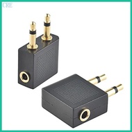 CRE 2 Pcs Gold Plated 3 5mm 2 Male To 1 Female Headphone Jack Socket o Adapter