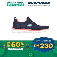 Skechers Women Sport Summits Perfect Views Shoes - 149523-NVNP Memory Foam Machine Washable Vegan Kasut Sneaker Perempuan