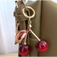 GANTUNGAN Cherry Maroon Keychain - Bag Keychain Cherry Keychain - Premium Cherry Keychain Bag Charm 