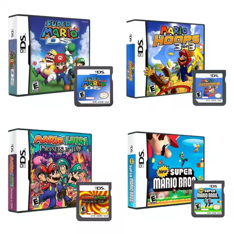 For NDS 3DS Boy Gifts NDS Game Card Mario Party Luigi Adventure EX Mario VS Donkey Kong 2 USA Versio
