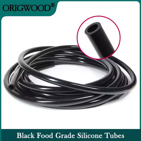 1/3/5/10M Silicone Tube Food Grade Rubber Hose Black Flexible Aquarium Air Irrigation Pipes Water Co