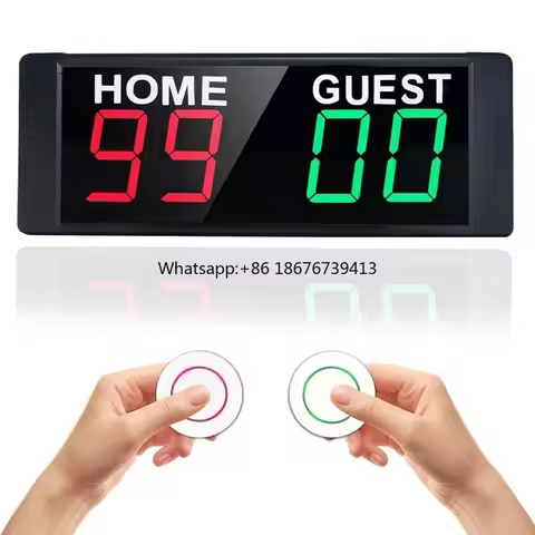 Portable Button Control LED Mini Scoreboard Cornhole Basketball Portable Digital Board Game Electron