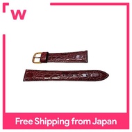 [Seiko] Watch Band 17mm DE84 Crocodile Stamped Leather Men's