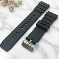 < Ready Straw-Suitable for Casio Strap MRW-210H PRG-80 PRW-1000 Steel Heart Black Samurai Rubber 20m