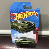 HIJAU HOTWHEELS NISSAN SKYLINE GTR R34 GREEN