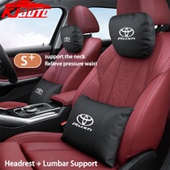 Toyota Rush Soft Leather Headrest & Lumbar Cushion to Relieve Fatigue 【Maybach Design】Auto Neck Pill