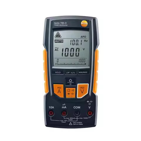 Testo 760-3 Digital Multimeter K Type TRMS 1000V AC/DC Voltage Tester 0590 7603