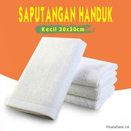 Handuk Saputangan Kecil 30cm Lap Muka Keringat Putih Polos