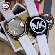 Michael Kors Janelle Strap Rubber Putih MK7141 MK7137 Original Jam Tangan Wanita Free Box Ori