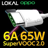【WHOLESALE】 Original OPPO SUPER VOOC 6A 65W Type C Rapid 1 and 2 Meter Cable Data Cable 1M 1 Meter Super Quick Charge Cable USB Type C or Micro USB for OPPO Reno 2 3 4 F5 F7 F9 A Series Find X with SuperVOOC