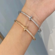 全綱最低Tiffany 蒂芙尼T1系列半鑽手鐲 白金中號