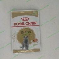 PAKAN KUCING BASAH ROYAL CANIN ADULT BRITISH SHORTHAIR POUCH 85 gr