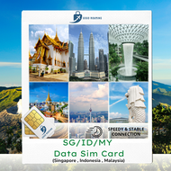 (SEA 3) Southeast Asia 3 Sim Card Malaysia I Singapore I Indonesia I Unlimited Data Roaming Travel S