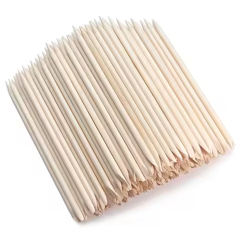 Nail Cuticle Pusher Orange Wood Sticks Nail Manicures Remover Wooden Design Nail Gel Polish Drawing 