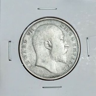 印度1904年愛德華七世1盧比銀幣