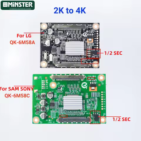 For Sony Samsung LG 2K to 4K Adapter Converter Board LVDS to VB1 1/2 Section For LCD TV Screen Repai