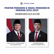 Foto Presiden Dan Wakil Presiden Indonesia 2024 - 2029 Prabowo - Gibran Ukuran Kecil 24x35