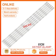 6ชิ้น LED แถบแสงไฟ TCL 65A730U แถบแสง65HR330M08A1 4C-LB6508-HR01J ที่มีหน้าจอ LVU650NDEL