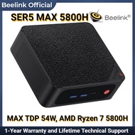 Beelink Mini PC SER5 MAX AMD Ryzen 7 5800H TDP 54W Mini PC Pre-installed Win 11 Pro DDR4 NVME SSD Gaming MINI PC Desktop Computer Gamer Black