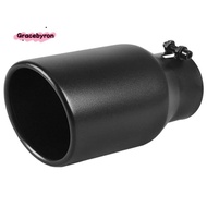 3 Inch Inlet Black Exhaust Tip 3 X 4.5 X 9 Black Paint Finish Exhaust Tip Bolt-on Installation