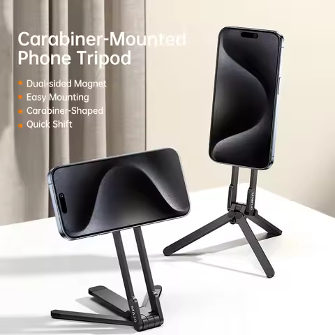 Ulanzi MA30 Phone Tripod Horizontal Vertical Dual-sided Magnetic Phone Holder Carabiner-Mounted for 
