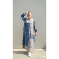 Dahlia rayon Premium Gamis - All Size Jumbo Eid Gamis - Exclusive Batik Series Elegant Muslim Women'