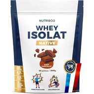 NUTRI & CO Whey Isolate Native – Sehingga 94% Protein – Rendah Laktosa Gaya Perancis Mudah Dicerna –
