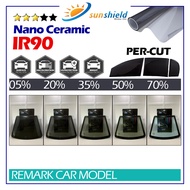 Nano ceramic IR90 [Siap Potong] PRECUT car tinted kereta UV 99% window film