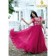 Beautiful Floral Embroidered Anarkali Gown