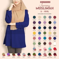 QAYRAA P2 Jersi Muslimah Cutting A Microfiber Jersi Sukan-Size S-XL/Black/DustyRose/Grey/Navy/Green/