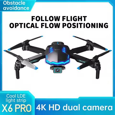 X6Pro Mini Drone 4K Professional HD Camera with Large Screen 2.4G WIFI FPV Dron Brushless Optical Fl