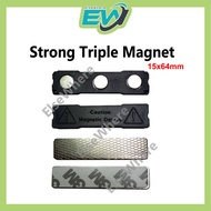 3 BUTANG Magnet BESAR Kuat 64x16mm Nametag Magnet Tag Nama Magnet Badge 3M Tape TERBAIK Wholesale El