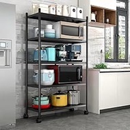 Kitchen trolley, serving trolley, shelf trolley, metal kitchen storage trolley with wheels, trolley, multi-layer, for home, kitchen, storage trolley, trolley, kitchen trolley