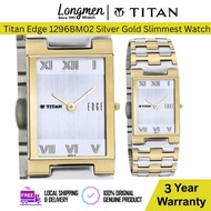[Klang Longmen] Titan Edge 1296BM02 Slimmest Watch Silver Gold Strap Quartz Men's Watch