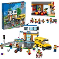City series school school bus set bus building blocks toy