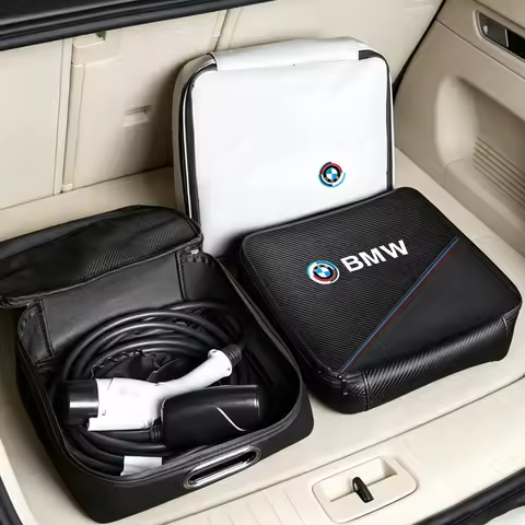 Car Rechargeable Gun Storage Box Leather Organizer Case For BMW i4 F40 F11 E46 E60 E70 G30 Car Stora