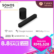 3.1 Sonos Beam Gen 2 Soundbar & Sub Mini Set - Dolby Atmos Smart Wireless Home Theater System for TV