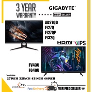 GIGABYTE AORUS VA/IPS/OLED GAMING MONITOR  27INCH 32INCH 43INCH 48INCH [ AD27QD FI27Q FI27QP FI32Q F