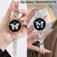 Butterfly Diamond Strap For Galaxy Watch 9 Strap PC Hard Galaxy Watch 9 Case Galaxy Watch 8 Strap Me