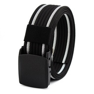 [MWF] [Canvas Belt] Belt Metal-Free Hypoallergenic Belt Nylon Canvas Braided Belt Outdoor Tactical Belt Electric Overalls Military Training Belt