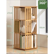 ชั้นวางของ ชั้นวางหนังสือ หมุนได้ 360 องศา โครงเหล็กแข็งแรง ชั้นวางของอเนกประสงค์ ที่วางไม้ S53
