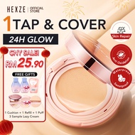 New  HEXZE Cushion Foundation Concealer Oil Control High Coverage Makeup Long-lasting (15g)