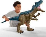 Mattel Jurassic World Super Colossal Allosaurus Action Figure, Extra Large Dinosaur Can Swallow 20 M