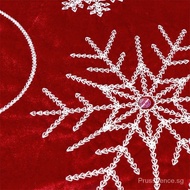 Christmas-Tree Skirt Red Velvet Cloth Snowflake Tree Skirt Christmas Tree Bottom Decoration Tree Skirt48Inch Christmas Tree Carpet