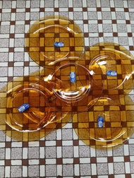 法國古董DURALEX 琥珀餐碟，23.5cm,全新貨有現貨。