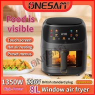 8L Large Capacity Visible Air Fryer 220V Household Multifunctional Intelligent Fryer
