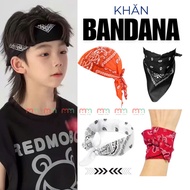 Turban for babies, bandana with bow tie for babies to dance in groups, square 54x54cm