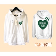 Human Hope x J Hope BTS Japanese streetwear Human Made Logo Zipper Hoodie Jacket