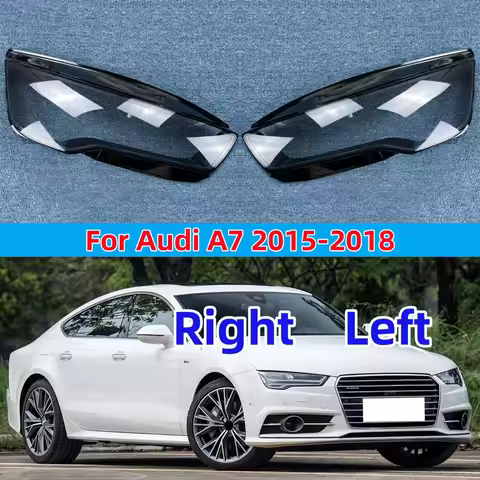 For Audi A7 2015 2016 2017 2018 Front Headlight Cover Transparent Headlamp Shell Lens Plexiglass Rep
